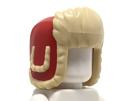 LEGO czapka zimowa uszatka - czerwona