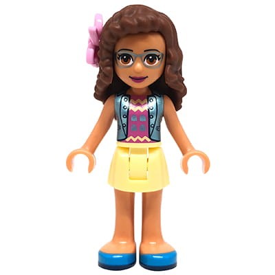 Mini figurka LEGO Friends dziewczynka Olivia w okularach.