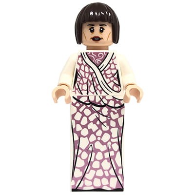 Mini figurka LEGO Harry Potter czarownica Madame Maxime w różowo-białej (shiny pink / white) sukni.