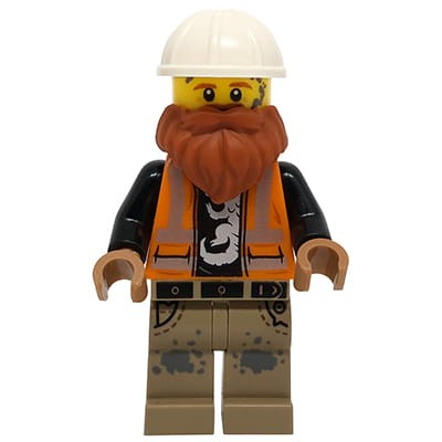 Przejdź do produktu LEGO Hidden Side - figurka robotnik / budowlaniec Bill w kasku