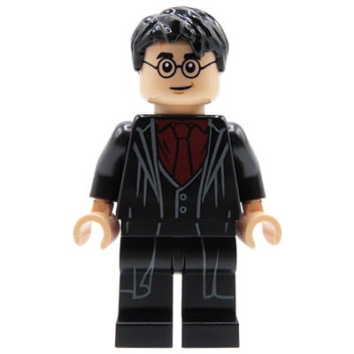 LEGO Harry Potter - minifigurka Harry Potter, czarna długa szata, bordowa koszula i krawat