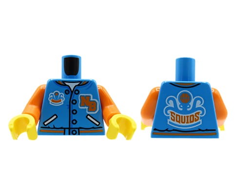 Zum Produkt LEGO Minifiguren-Torso – blaue und orange Sportjacke