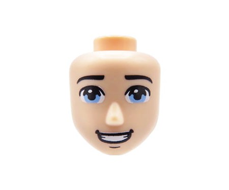 LEGO Friends głowa / główka figurki - męska, uśmiech, niebieskie oczy