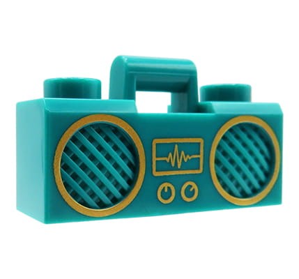Przejdź do produktu LEGO magnetofon / boom box / radio - turkusowy