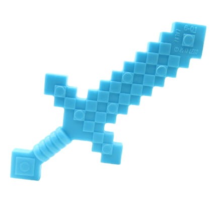 LEGO Minecraft broń / miecz - niebieski, diamentowy