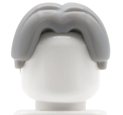 LEGO włosy figurki - męskie, siwe, przedziałek