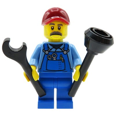 Przejdź do produktu Hydraulik / Złota rączka - customowa figurka z części LEGO