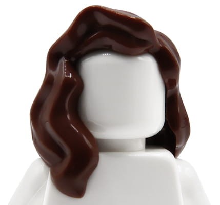 Zum Produkt LEGO Minifigurenhaar – weiblich, dunkelbraun, lang und wellig