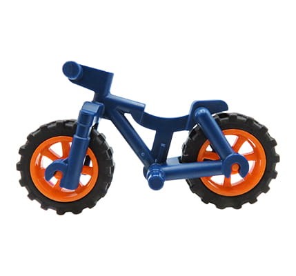 LEGO rower górski - granatowy z pomarańczowymi kołami