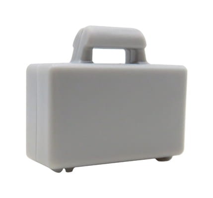 LEGO walizka / teczka / neseser / aktówka dla figurki - jasna szara