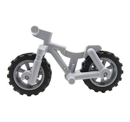 LEGO rower górski dla ludzika - szary ze srebrnymi kołami