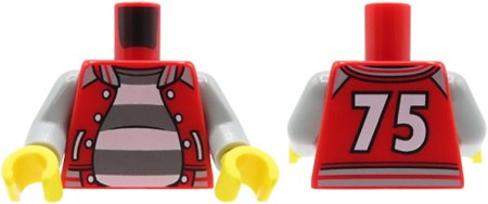 LEGO tors figurki - sportowa kurtka, duży / gruby brzuch