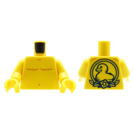 LEGO tors figurki - nagi / goła klata, tatuaż na plecach