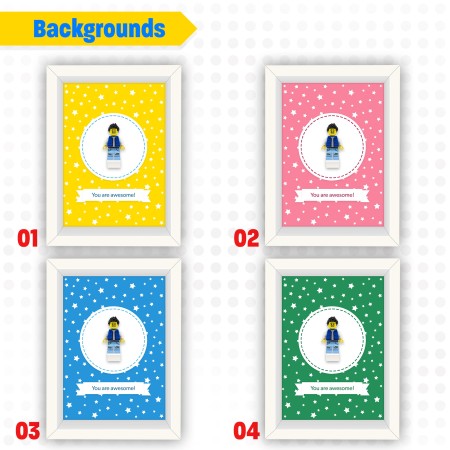 Verliebtes Paar – Rahmen – Personalisierte Figuren aus LEGO-Teilen