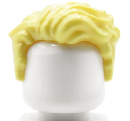 LEGO włosy figurki - męskie, blond, krótkie, falowane