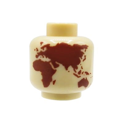 LEGO globus - beżowo-brązowy
