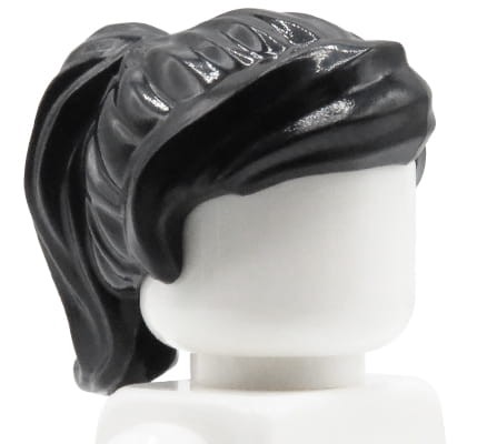 Zum Produkt LEGO Minifigurenhaar - weiblich, schwarz, Pferdeschwanz