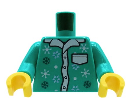 LEGO tors figurki - turkusowa koszula w gwiazdki / piżama