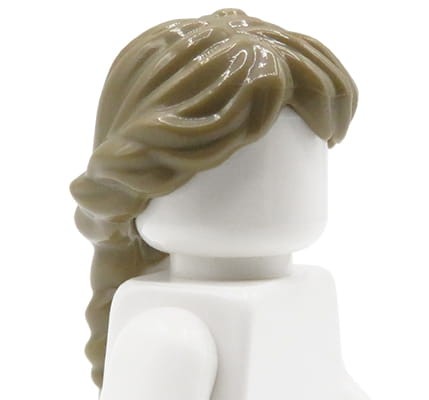 LEGO włosy figurki - damskie, ciemny blond, warkocz