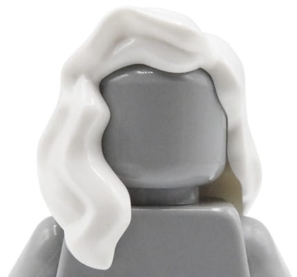LEGO włosy minifigurki - damskie, białe, długie, falowane