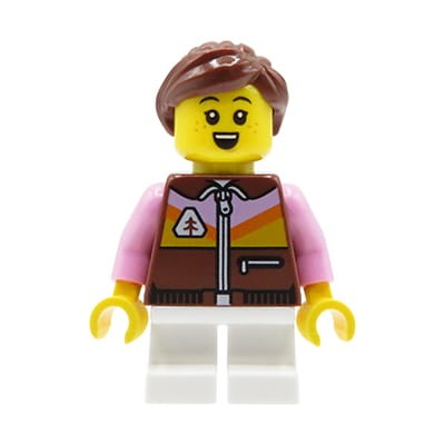 Lego City - figurka Dziewczynka / Dziecko, brązowe włosy, piegi