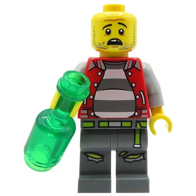 Imprezowicz / Miłośnik piwa - customowa figurka z części LEGO