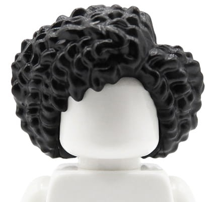 LEGO włosy ludzika - damskie, czarne, kręcone