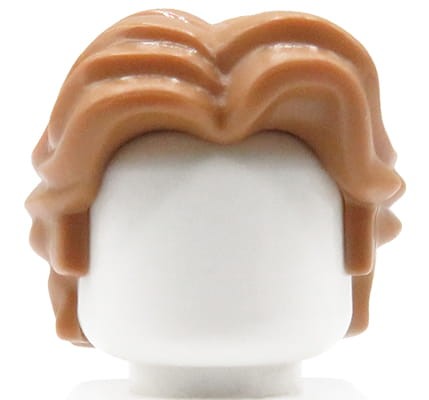 LEGO włosy figurki - męskie, jasne brązowe, falowane