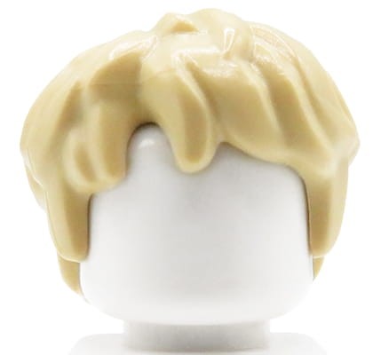 LEGO włosy ludzika - blond, półdługie, potargane