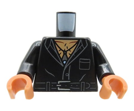 LEGO tors figurki - skórzana kurtka, goła klatka piersiowa