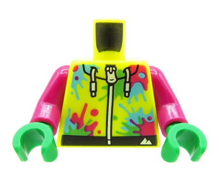 LEGO tors ludzika - kolorowa kurtka z kapturem na zamek