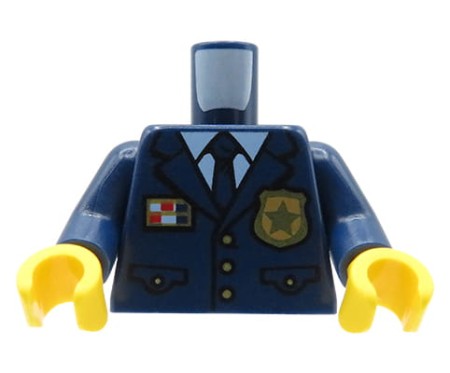 LEGO tors figurki - policjant - marynarka, koszula, krawat