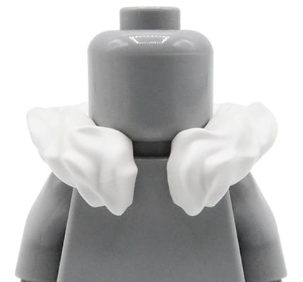 LEGO futrzany kołnierz na szyję figurki - biały