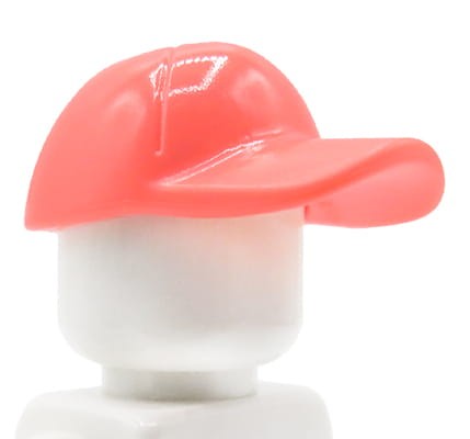 LEGO czapka z daszkiem - koralowa