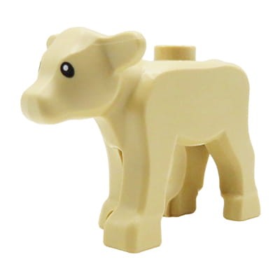 LEGO mała krowa / krówka / cielak / cielę - beżowy
