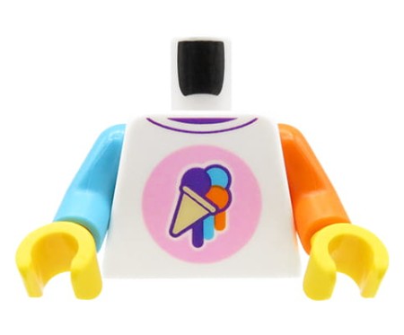 LEGO tors figurki - kolorowa koszulka / longsleeve z nadrukiem lodów