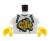 LEGO tors figurki - bluza z kapturem, biała ze złotym nadrukiem