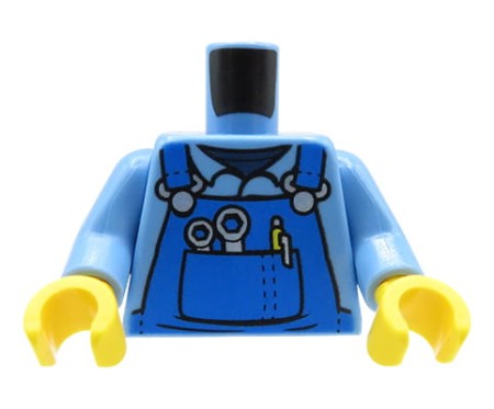 LEGO tors figurki - niebieskie ogrodniczki / mechanik