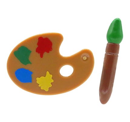 LEGO zestaw malarski - paleta malarska / farby + pędzel