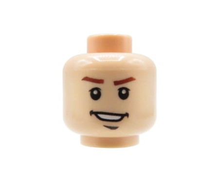 LEGO głowa / główka figurki - męska, cielista, uśmiech