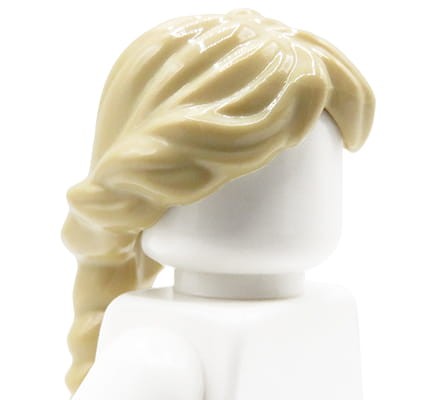 Zum Produkt LEGO Minifigurenhaar – weiblich, blond, französischer Zopf, Pferdeschwanz