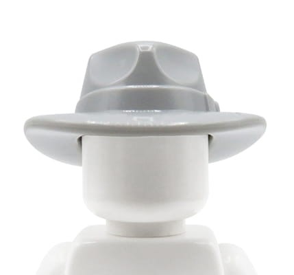 LEGO kapelusz fedora - jasny szary