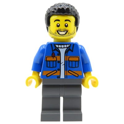 Przejdź do produktu LEGO City - figurka Mężczyzna, czarne kręcone włosy