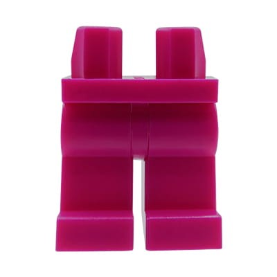 Nogi / spodnie figurki LEGO ciemne różowe