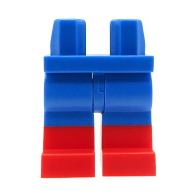 LEGO nogi / nóżki figurki - niebieskie spodnie, czerwone buty