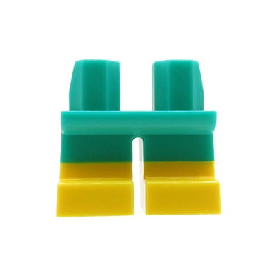 LEGO nogi / nóżki figurki krótkie - spodenki turkusowe