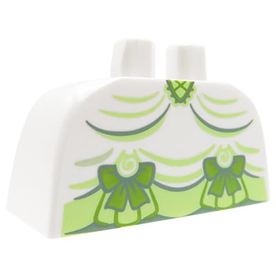 LEGO nogi / nóżki figurki - spódnica biała, balowa