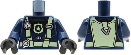 LEGO tors figurki - policjant / granatowy mundur + uprząż