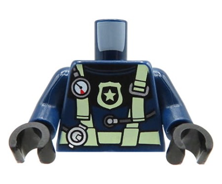 LEGO tors figurki - policjant / granatowy mundur + uprząż