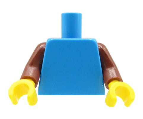 Zum Produkt LEGO Minifiguren-Torso – blaues Hemd mit braunen Ärmeln